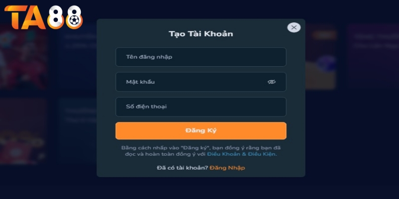 Hướng dẫn cược thủ cách đăng ký TA88