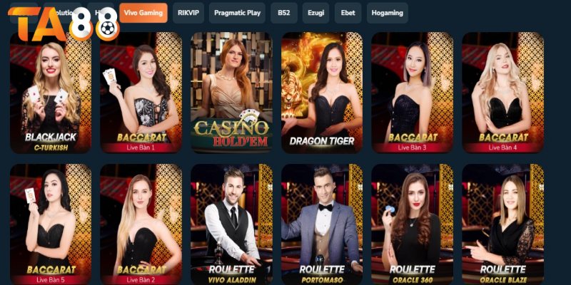 Những trò chơi nổi bật tại casino TA88